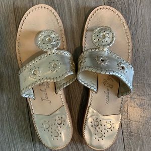 Jack Rogers Platinum flat sandals